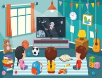 C:\Users\Aristotel\Desktop\children-watching-television-in-a-room-vector.jpg